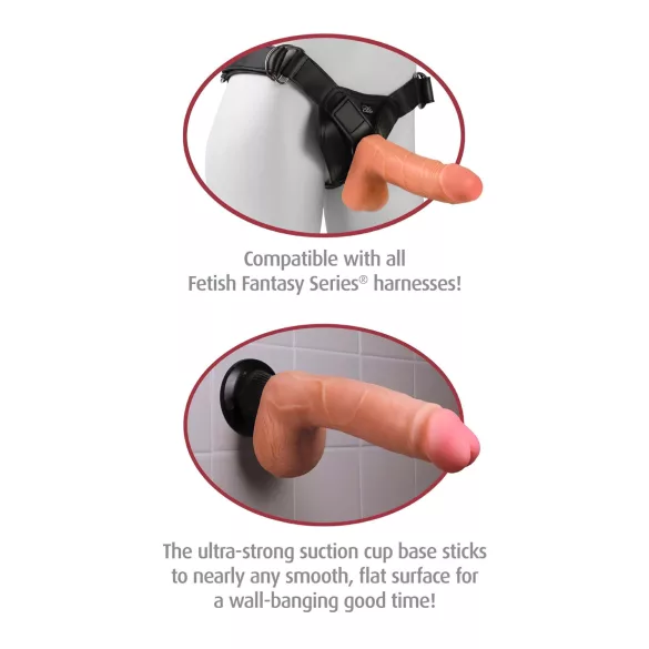 Real Feel Deluxe Nr.5 - ballestimulerende, naturtro vibrator (natur)
