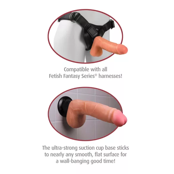 Real Feel Deluxe No.9 - naturtro vibrator med testikler