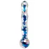 Icicles No. 08 - bølget, tosidig, glass dildo (klar-blå)