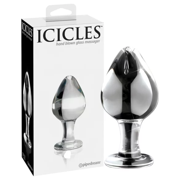 Icicles No. 25 - Konisk, glass analplugg (gjennomsiktig)