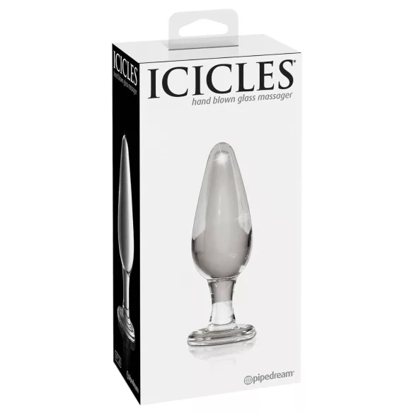 Icicles No. 26 - kjegleformet, gjennomsiktig analplugg i glass
