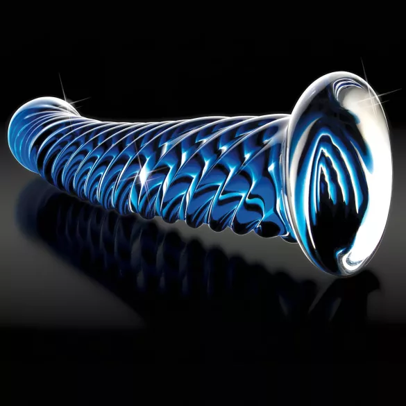 Icicles No. 29 - spiral, blå glassdildo