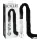 Icicles No. 38 - lærpisk og glassdildo (klar-svart)