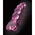 Icicles Nr. 43 - perlet, hjerteformet glassdildo (rosa)