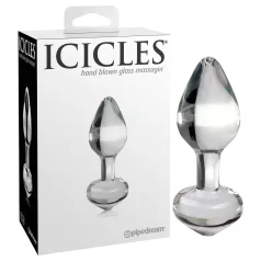   Icicles No. 44 - Kjegleformet glass analplugg (gjennomsiktig)