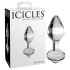 Icicles No. 44 - Kjegleformet glass analplugg (gjennomsiktig)