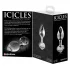Icicles No. 44 - Kjegleformet glass analplugg (gjennomsiktig)