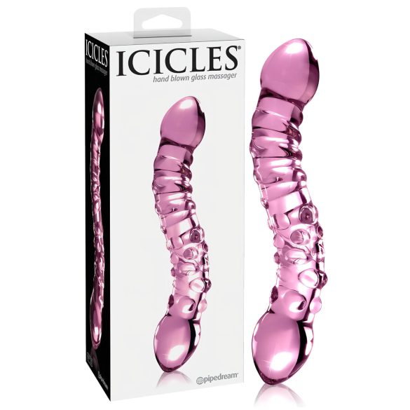 Icicles No. 55 - Toveis G-punkt glassdildo (rosa)