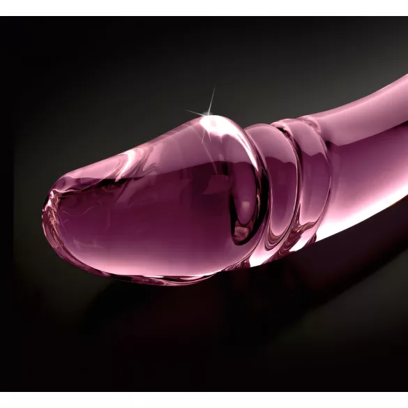 Icicles No. 57 - Dobbeltsidig glassdildo med penisform (rosa)