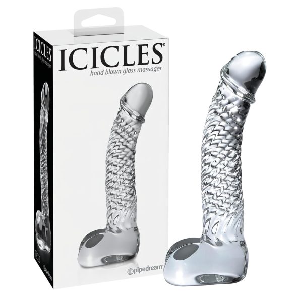 Icicles No. 61 - herdet, penisformet glassdildo (gjennomsiktig)