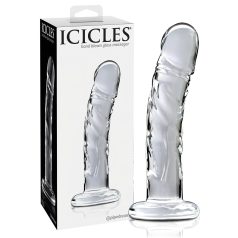 Icicles No. 62 - Klar Glassdildo med Penisdesign