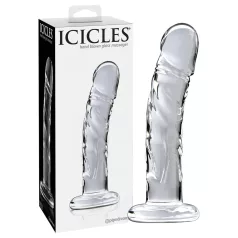 Icicles No. 62 - glassdildo med penisform (gjennomsiktig)