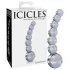 Icicles No. 66 - buet, kuleformet glassdildo (gjennomsiktig)
