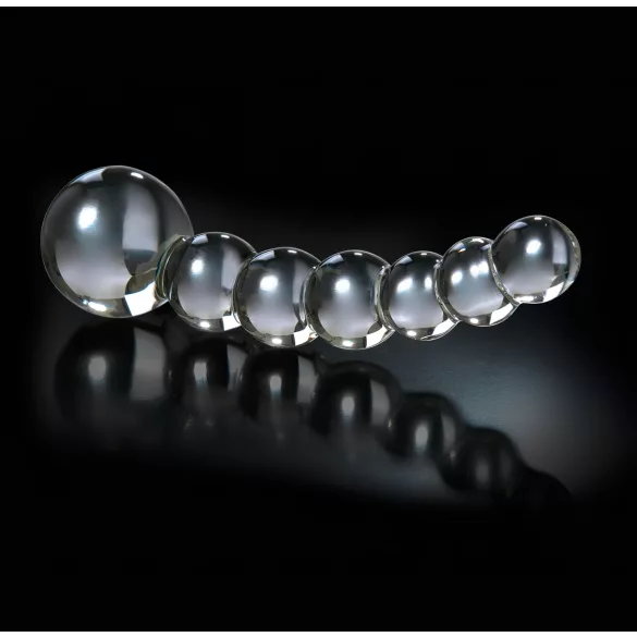Icicles No. 66 - buet, kuleformet glassdildo (gjennomsiktig)