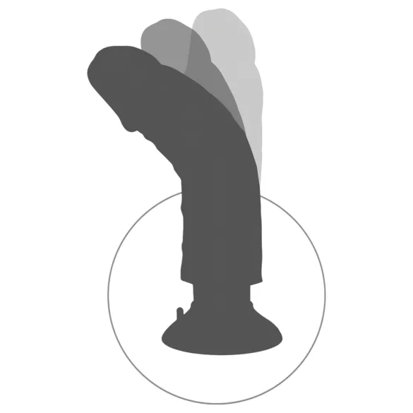 King Cock 9 - bøyelig sugekoppvibrator (26 cm) - naturtro