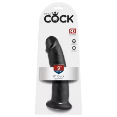 King Cock 9 - sugekopp dildo (svart)