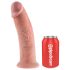 King Cock 10 - Stor sugekopp dildo (25 cm) - naturlig
