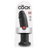 King Cock 10 - sugekoppdildo (25 cm) - svart