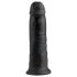 King Cock 10 - sugekoppdildo (25 cm) - svart