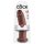 King Cock 10 - stor sugekopp dildo (25cm) - brun