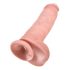 King Cock 11 - sugekoppdildo med testikler (28 cm) - naturtro