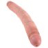 King Cock 12 Slim - naturtro dobbel dildo (31 cm) - naturlig