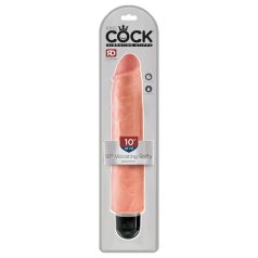   King Cock 10 Stiffy - vanntett, naturtro vibrator (25cm) - naturlig