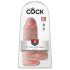 King Cock 9 Chubby – sugekoppdildo med testikler (23 cm) – naturfarge