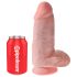 King Cock 9 Chubby – sugekoppdildo med testikler (23 cm) – naturfarge