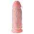 King Cock 9 Chubby – sugekoppdildo med testikler (23 cm) – naturfarge