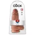 King Cock 9 Chubby - sugekoppdildo (23cm) - mørk naturtone