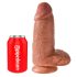 King Cock 9 Chubby - sugekoppdildo (23cm) - mørk naturtone
