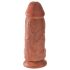 King Cock 9 Chubby - sugekoppdildo (23cm) - mørk naturtone