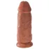 King Cock 9 Chubby - sugekoppdildo (23cm) - mørk naturtone