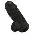 King Cock 9 Chubby - sugekopp dildo med baller (23cm) - svart
