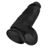 King Cock 9 Chubby - sugekopp dildo med baller (23cm) - svart
