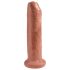 King Cock 7 - realistisk dildo (18 cm) - mørk natur