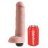 King Cock 10 - naturtro sprutende dildo (25cm) - naturlig