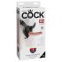 King Cock 7 - Strap-on dildo med sele (svart)