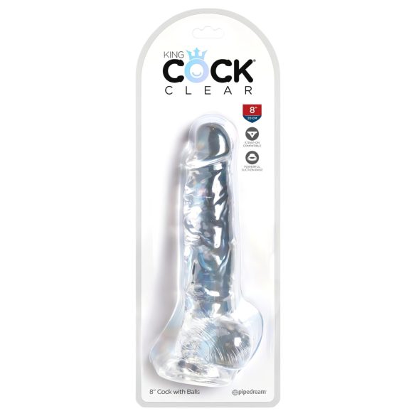 King Cock Klar 8 - sugekoppdildo med testikler (20cm)
