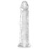 King Cock Clear 8 - sugekopp, stor dildo (20cm)