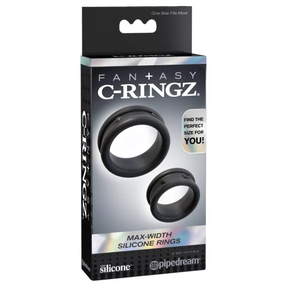Pipedream - Fantasy C-Ringz - penis- og pungring (svart)