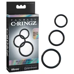 Pipedream - Fantasy C-Ringz - penisring-trio (svart)
