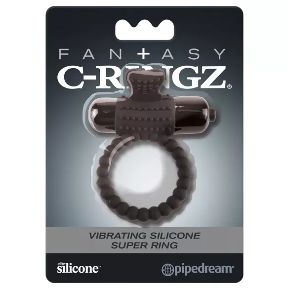 Pipedream Fantasy C-Ringz - vibrerende penisring (svart)