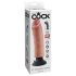 King Cock 8 - fleksibel, realistisk vibrator (25 cm)