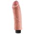 King Cock 8 - fleksibel, realistisk vibrator (25 cm)