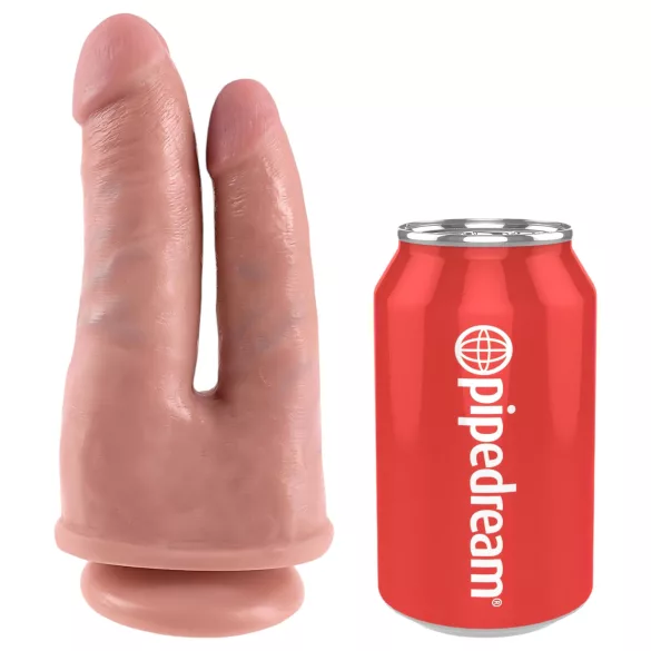 King Cock Dobbel Penetrator - naturlig realistisk dobbel dildo