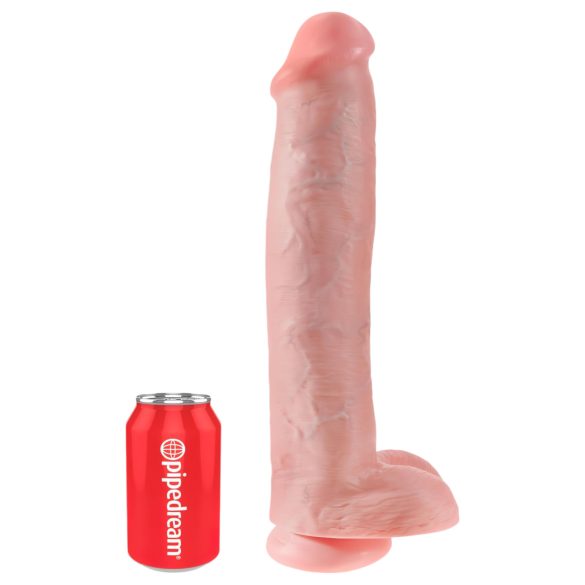 King Cock 15 - sugekopp-dildo med testikler (38cm) - hudfarget