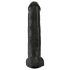 King Cock 15 - sugekopp dildo med testikler (38 cm) - svart