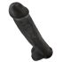 King Cock 15 - sugekopp dildo med testikler (38 cm) - svart